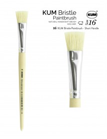 KUM SHORT HANDLE BRISTLE PAINTBRUSH - BR KU1 #16 KUM SHORT HANDLE BRISTLE PAINTBRUSH - BR KU1 #16